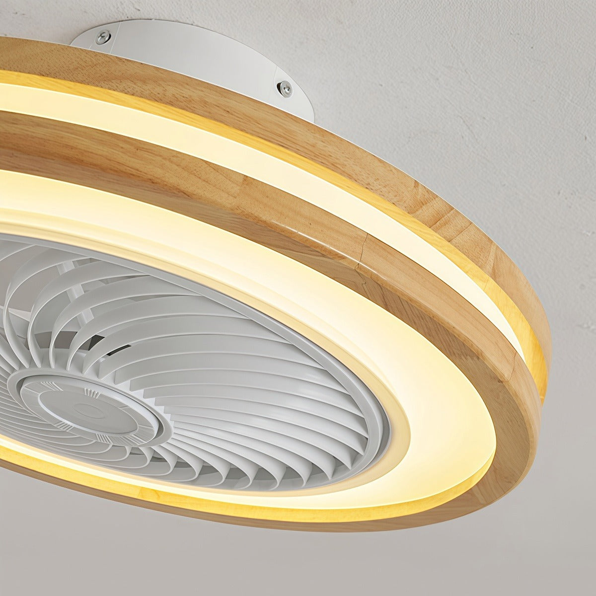 Bladeless Nordic Modern Ceiling Fan with Lights & Remote - Ideal for Living Room
