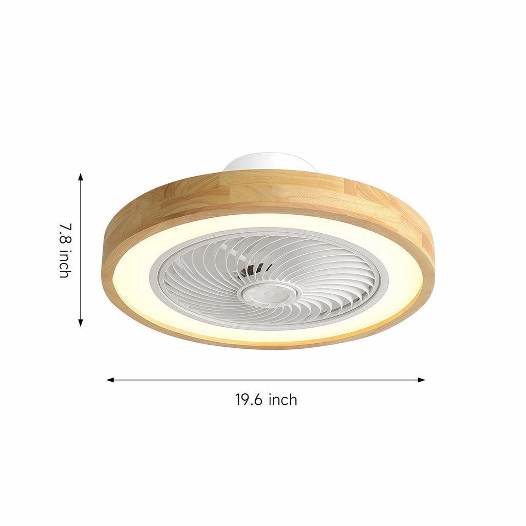 Bladeless Nordic Modern Ceiling Fan with Lights & Remote - Ideal for Living Room