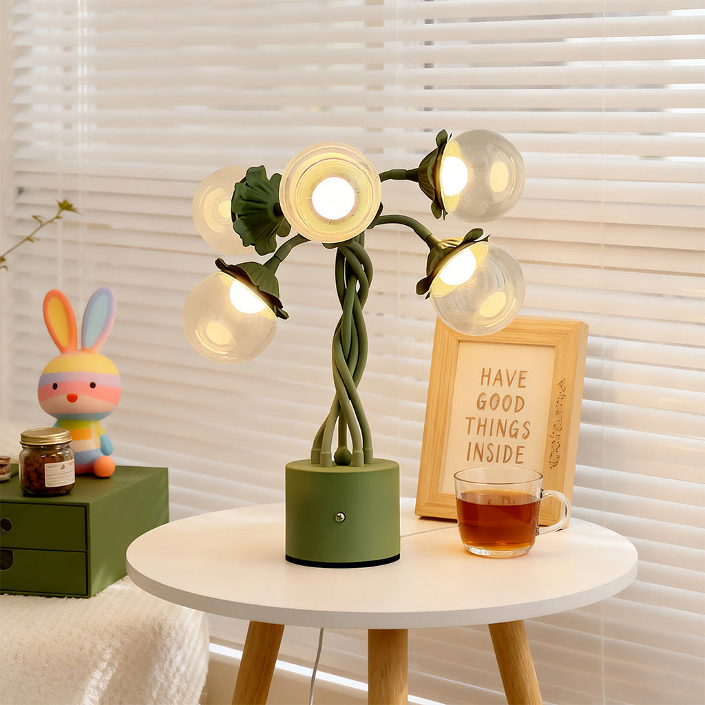 Colorful Bubble Table Lamp with Flexible Stems for Creative Desk Lighting