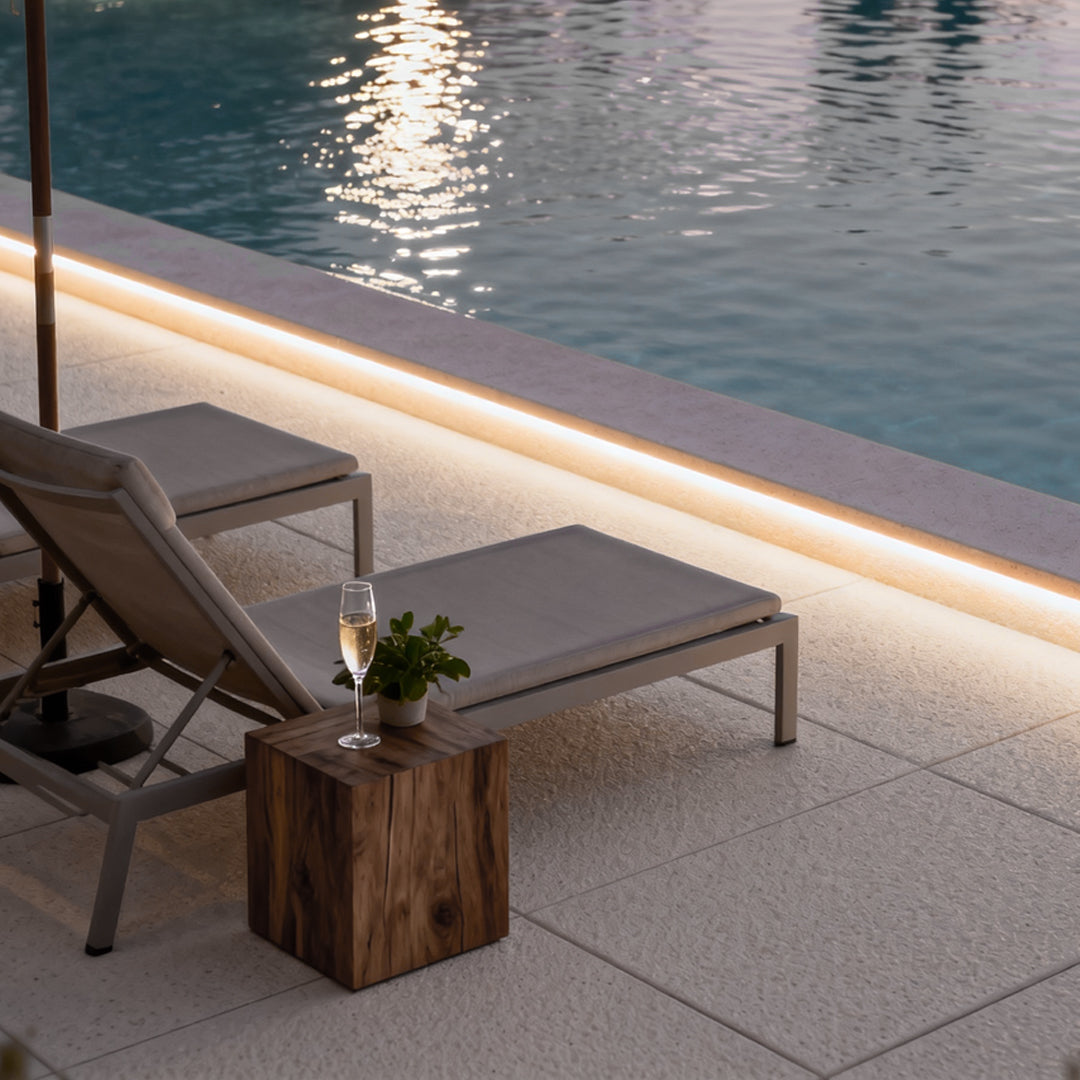 Sleek Black Aluminum LED Step Light Strip for Outdoor Walkways & Patios