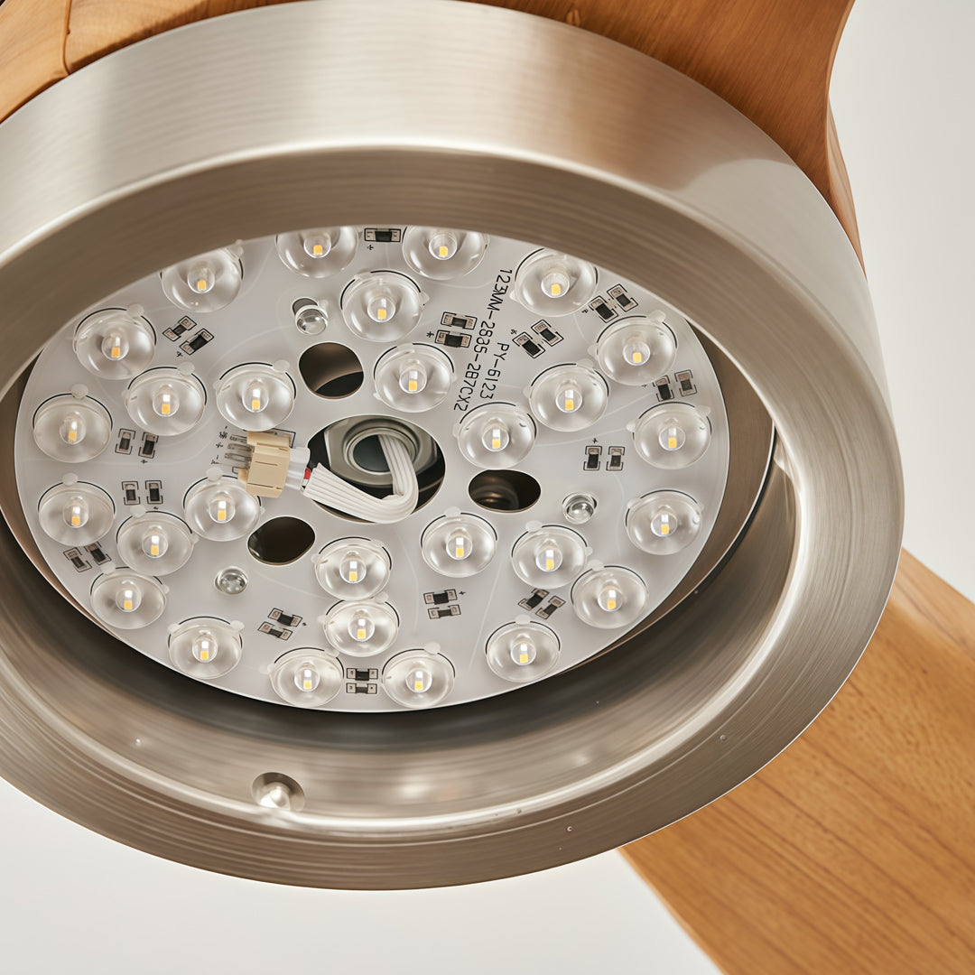 Sleek Modern White Ceiling Fan with LED Light & Remote for Living Room