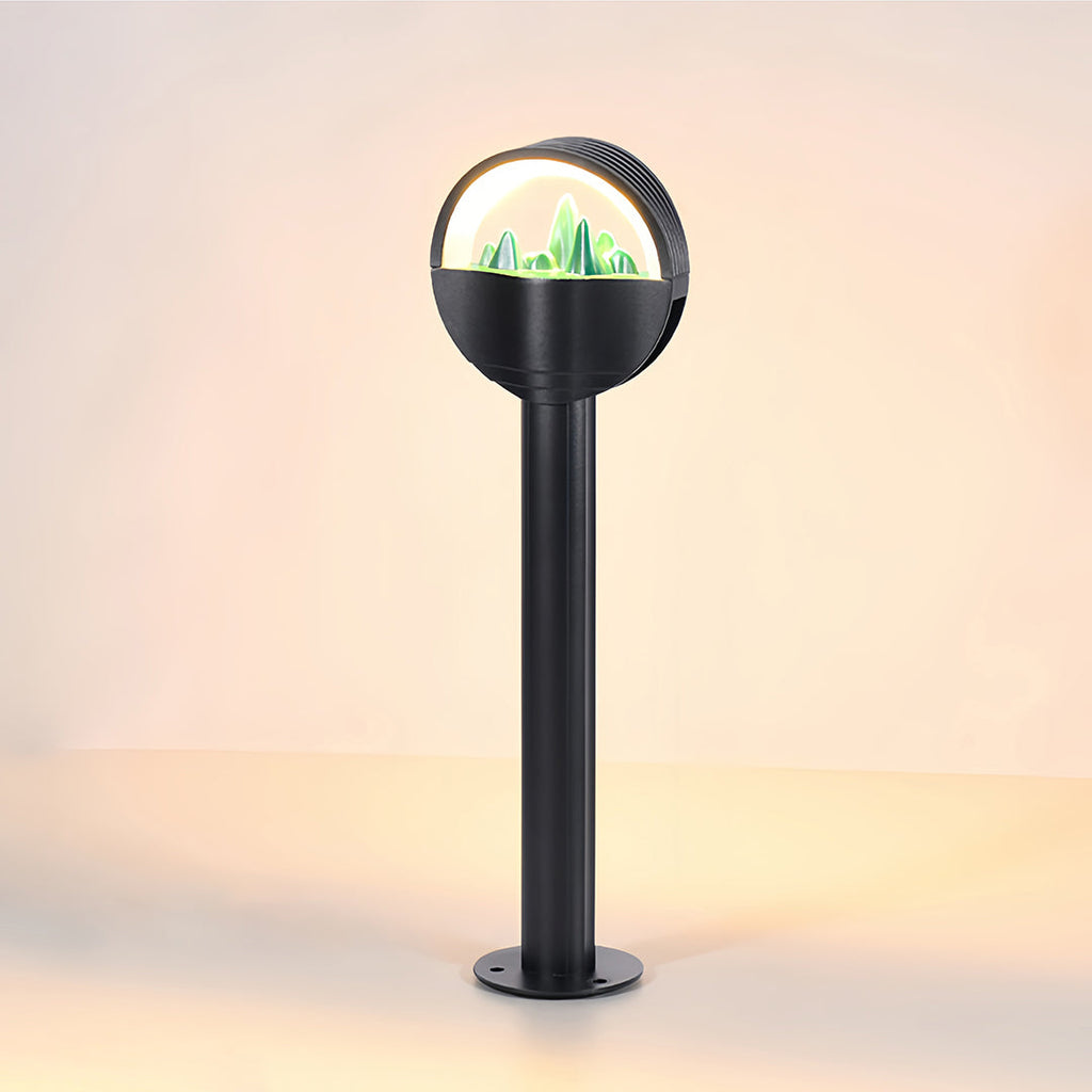 Contemporary Frosted Globe Waterproof Pathway Lights for Outdoor Gardens