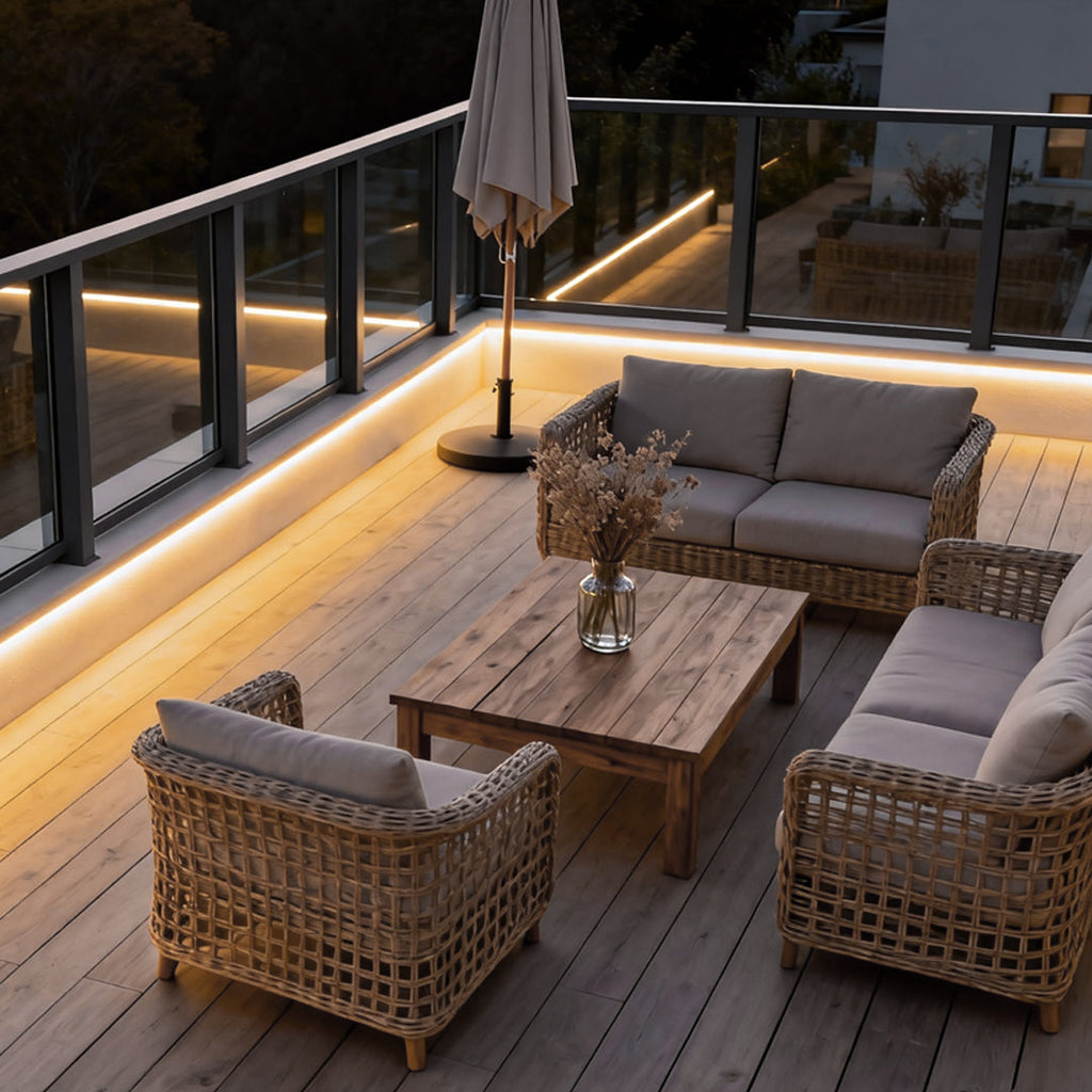 Modern Waterproof LED Step Lights | Sleek Aluminum Strip for Outdoor Use