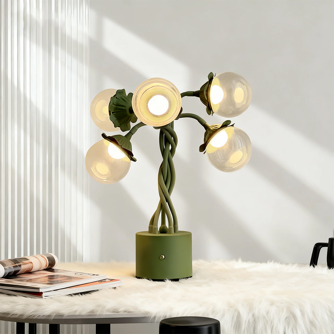 Colorful Bubble Table Lamp with Flexible Stems for Creative Desk Lighting