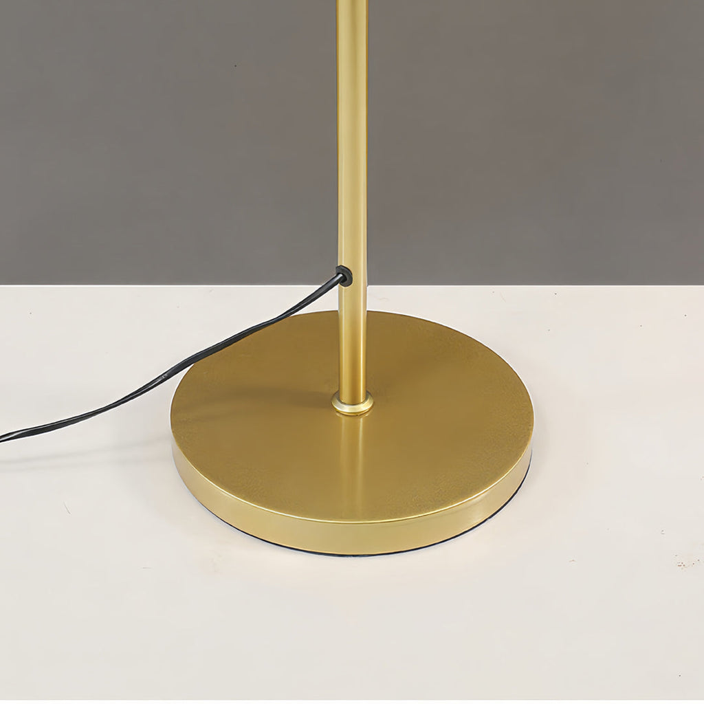 Modern Gold and Black Globe Floor Lamp for Living Room or Office Decor