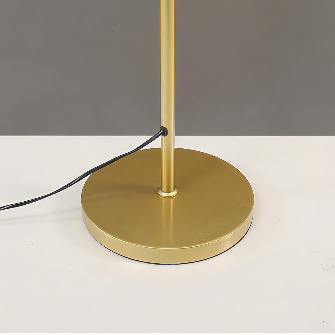 Modern Gold and Black Globe Floor Lamp for Living Room or Office Decor