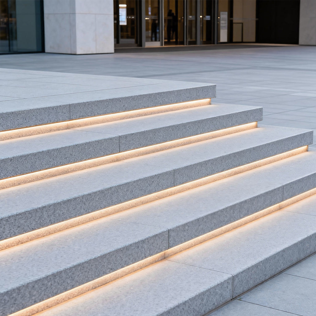 Modern Waterproof LED Step Lights | Sleek Aluminum Strip for Outdoor Use