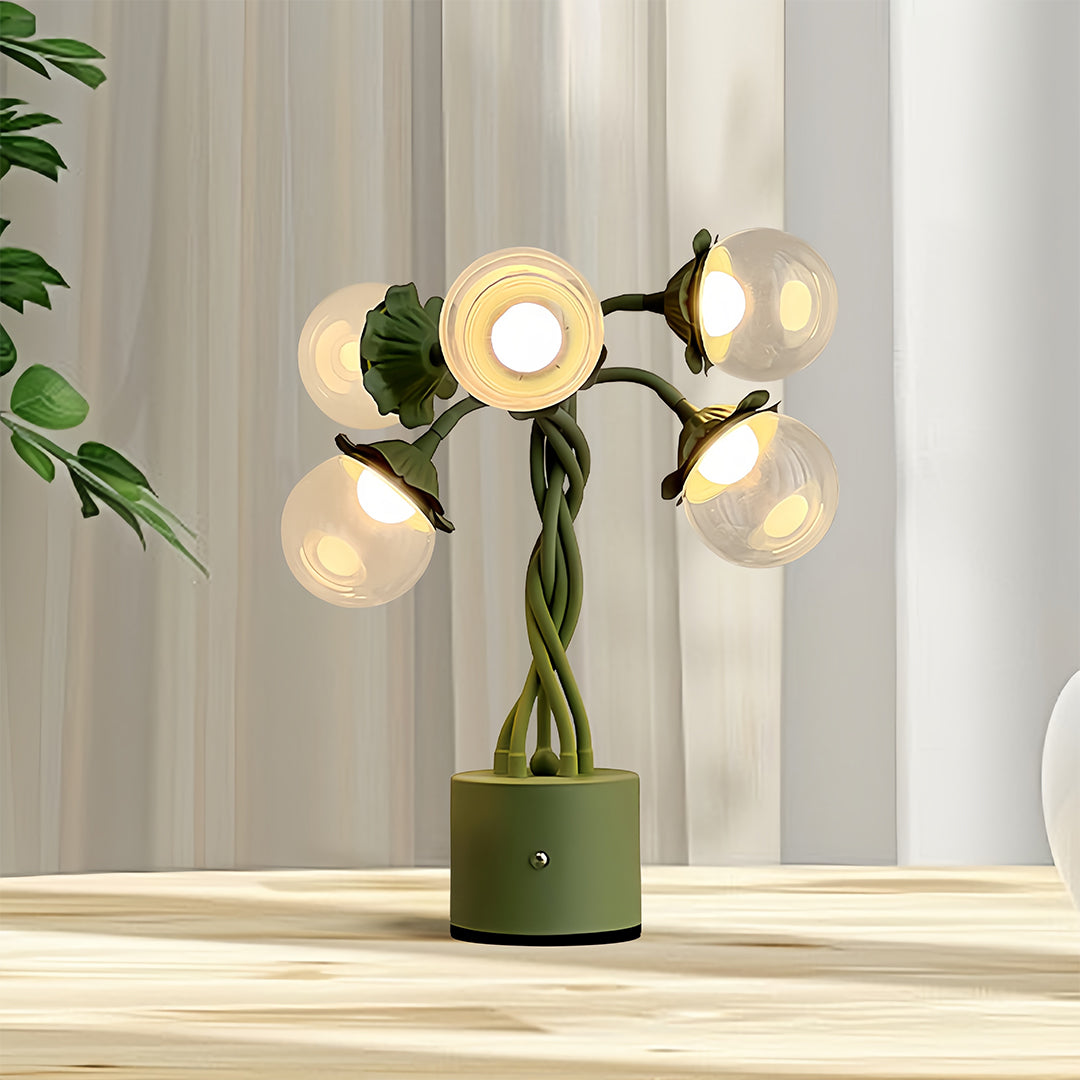 Colorful Bubble Table Lamp with Flexible Stems for Creative Desk Lighting