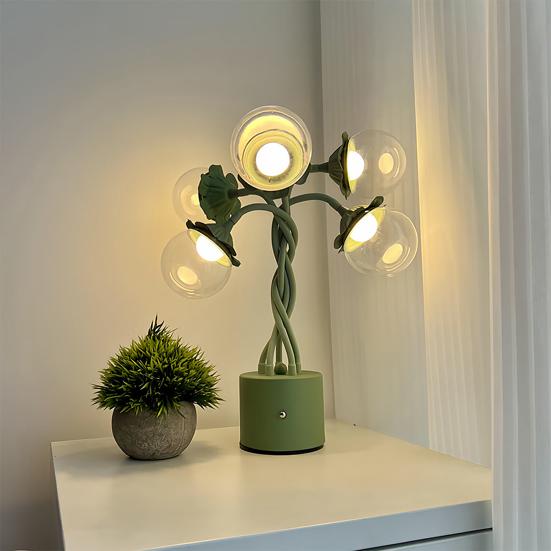 Colorful Bubble Table Lamp with Flexible Stems for Creative Desk Lighting