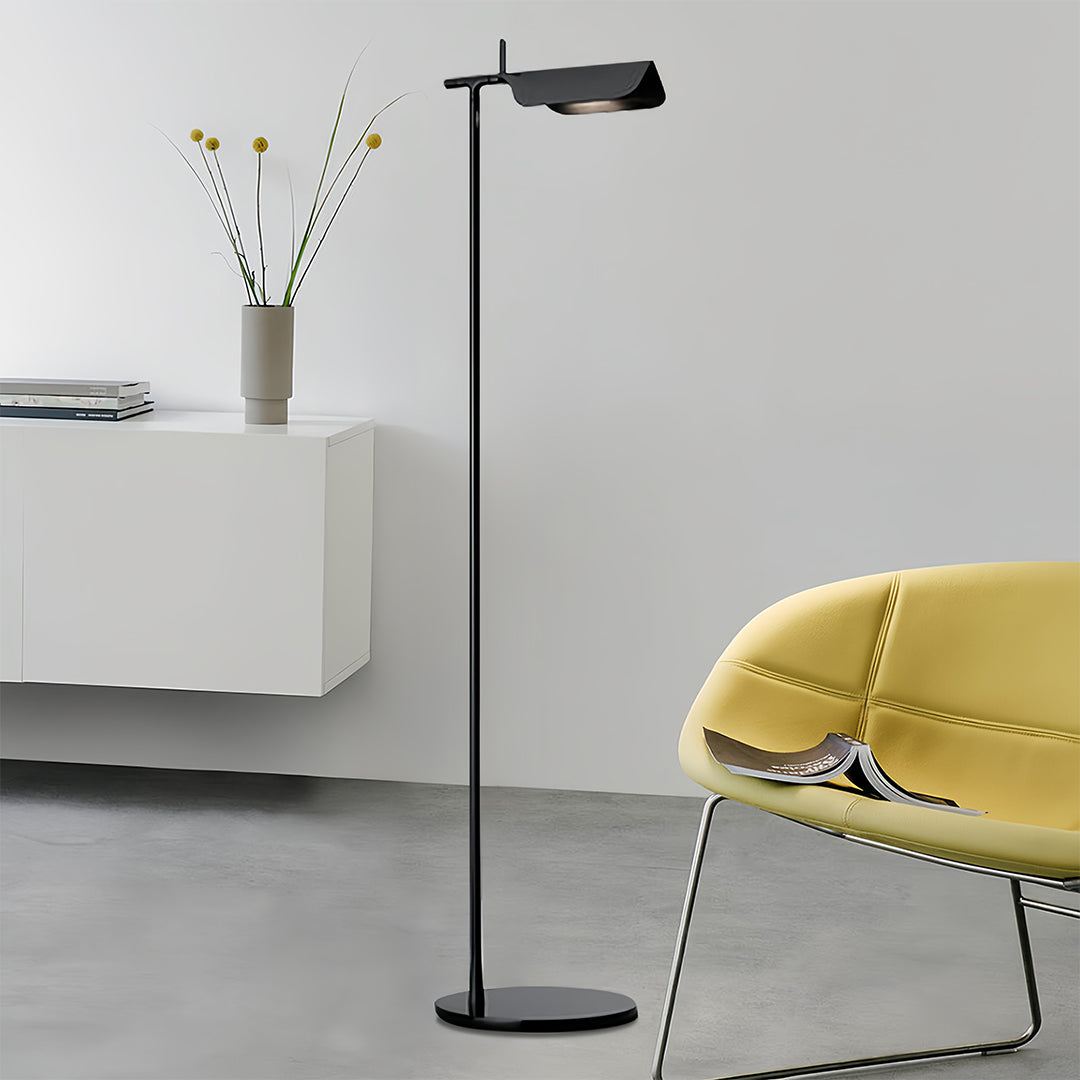 Modern Dimmable LED Floor Lamp in Elegant White for Living Room Decor