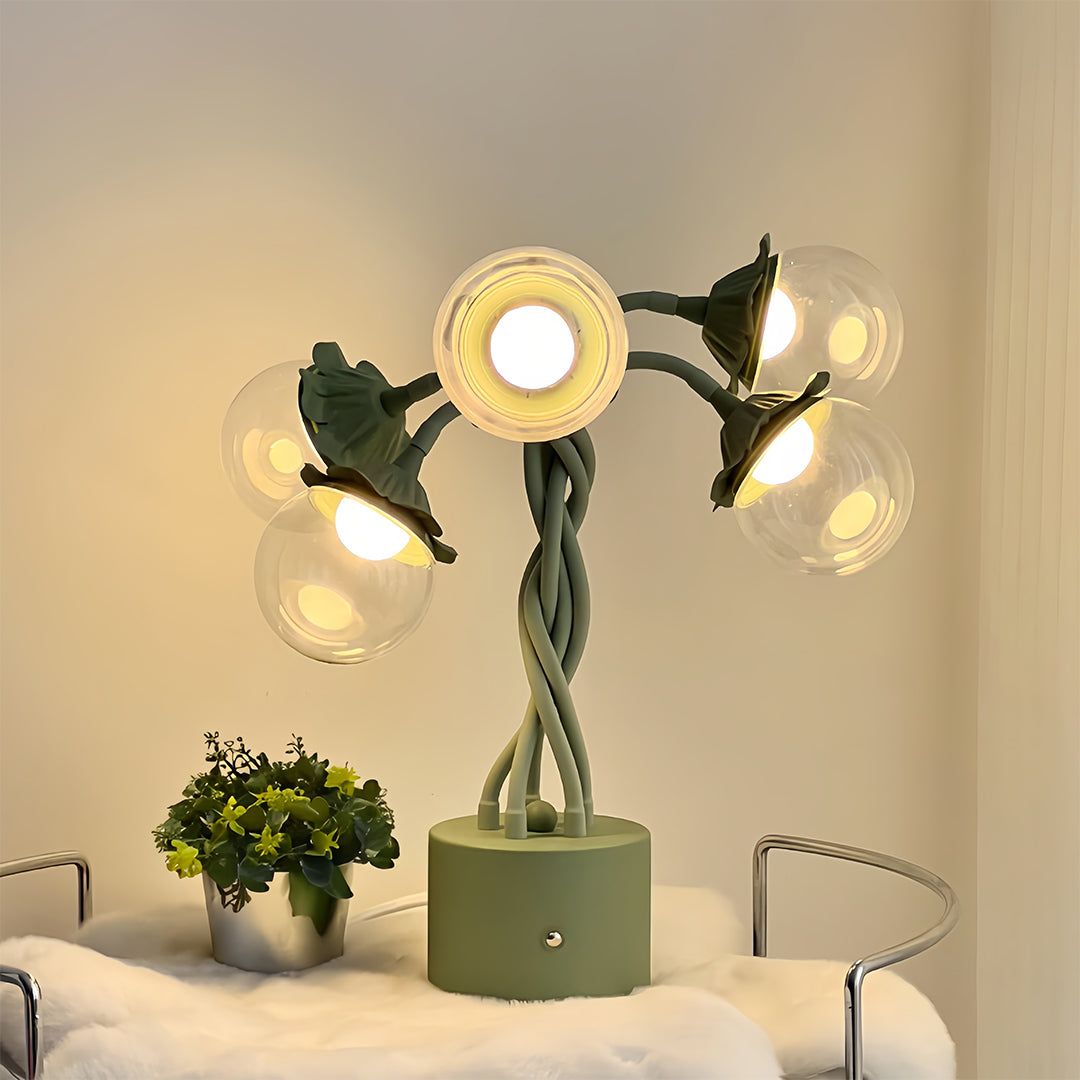 Colorful Bubble Table Lamp with Flexible Stems for Creative Desk Lighting