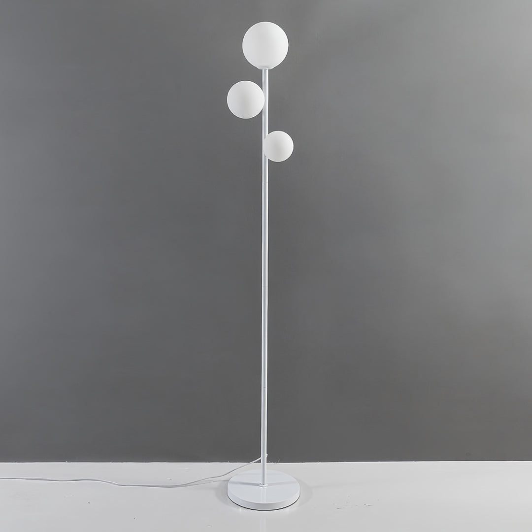 Modern Gold and Black Globe Floor Lamp for Living Room or Office Decor