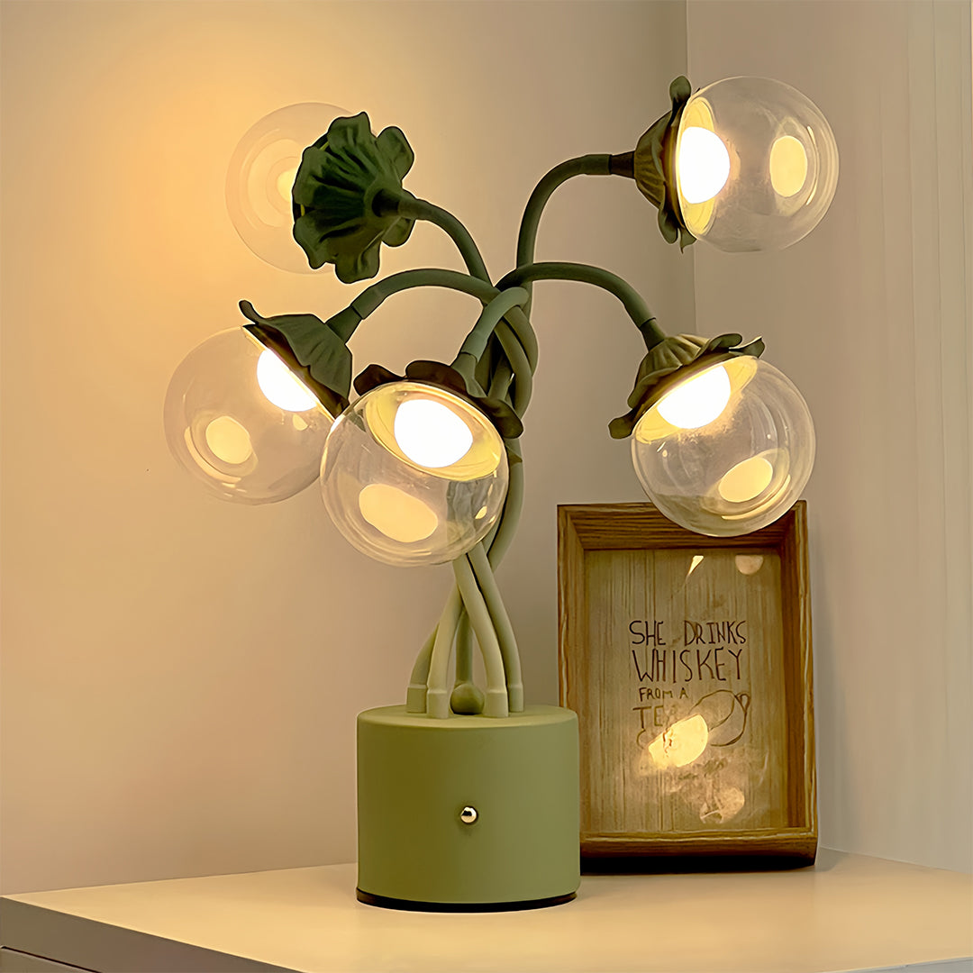 Colorful Bubble Table Lamp with Flexible Stems for Creative Desk Lighting