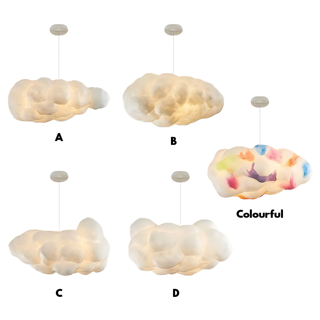 Modern White Cloud Pendant Light Fixture for Bedroom or Living Room