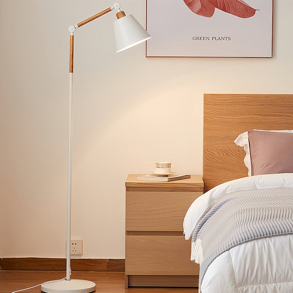 Contemporary Adjustable Metallic Floor Lamp for Living Room Bedroom