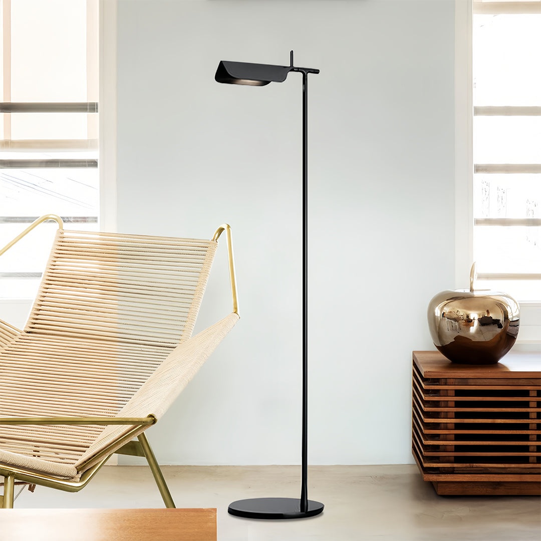 Modern Dimmable LED Floor Lamp in Elegant White for Living Room Decor