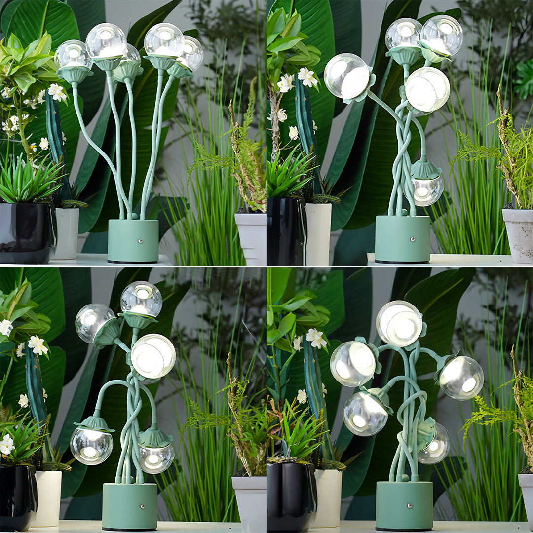 Colorful Bubble Table Lamp with Flexible Stems for Creative Desk Lighting