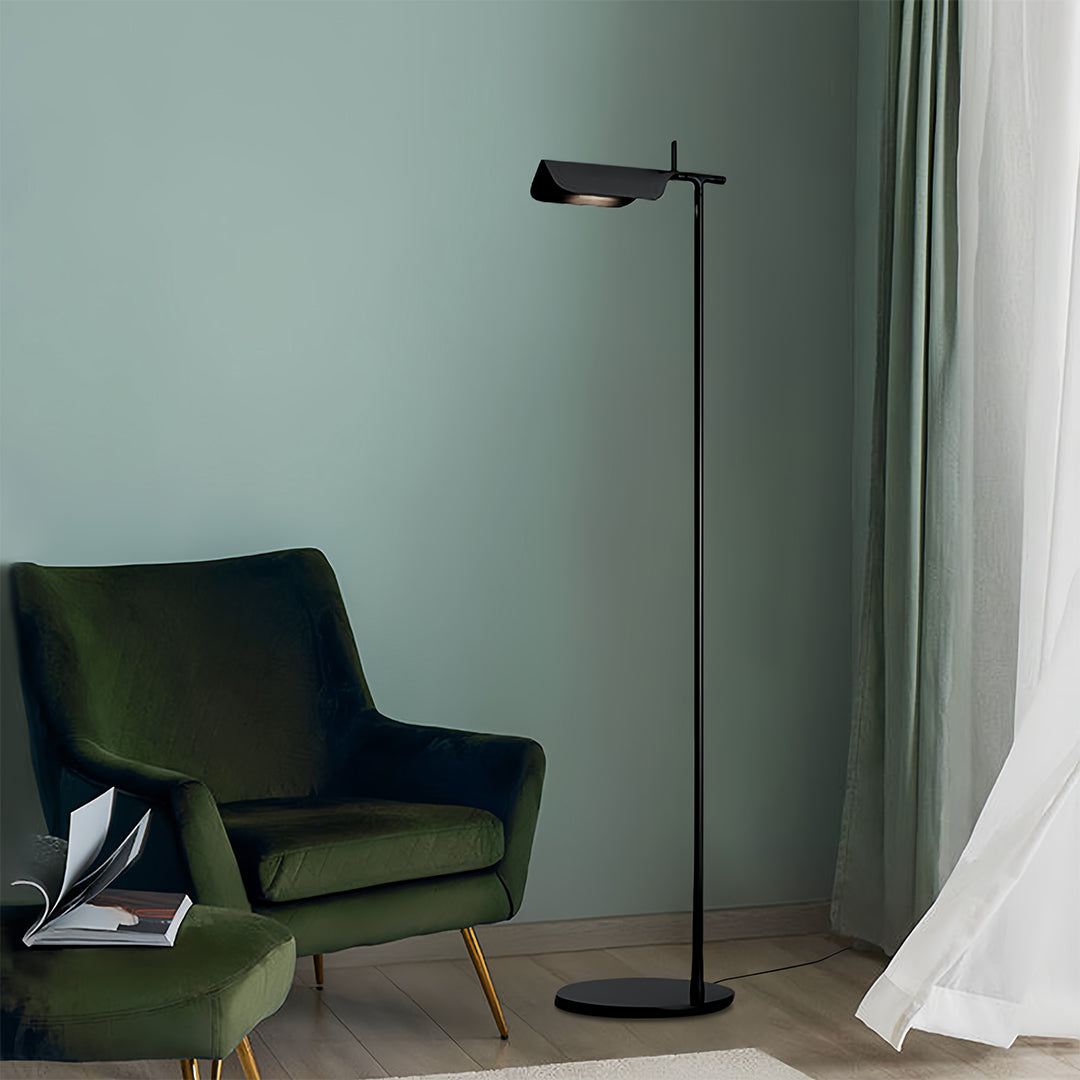 Modern Dimmable LED Floor Lamp in Elegant White for Living Room Decor