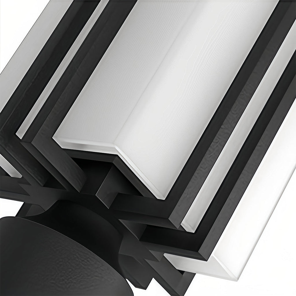 Black Retro Aluminum Frosted Glass Path Lights for Outdoor Lighting
