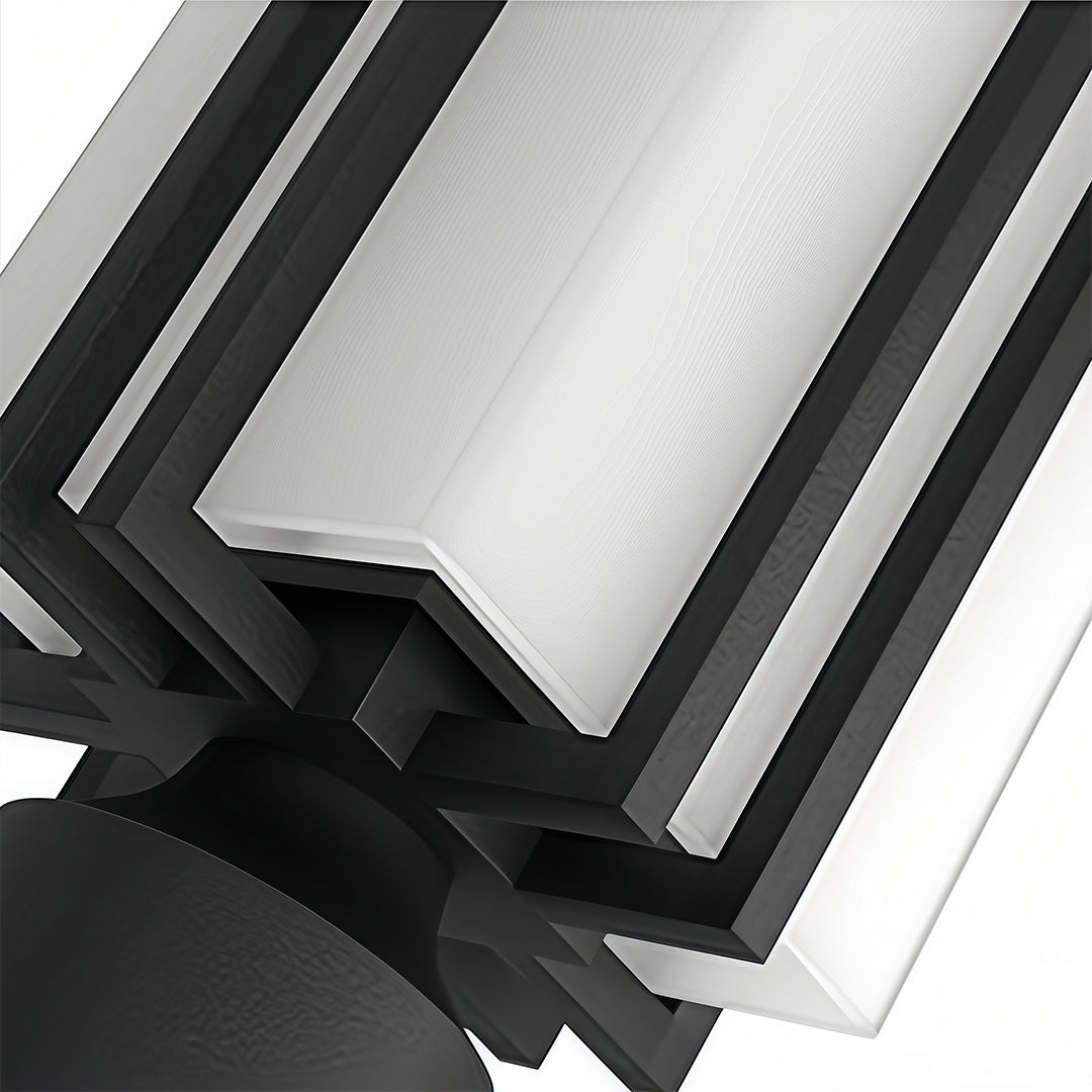Black Retro Aluminum Frosted Glass Path Lights for Outdoor Lighting