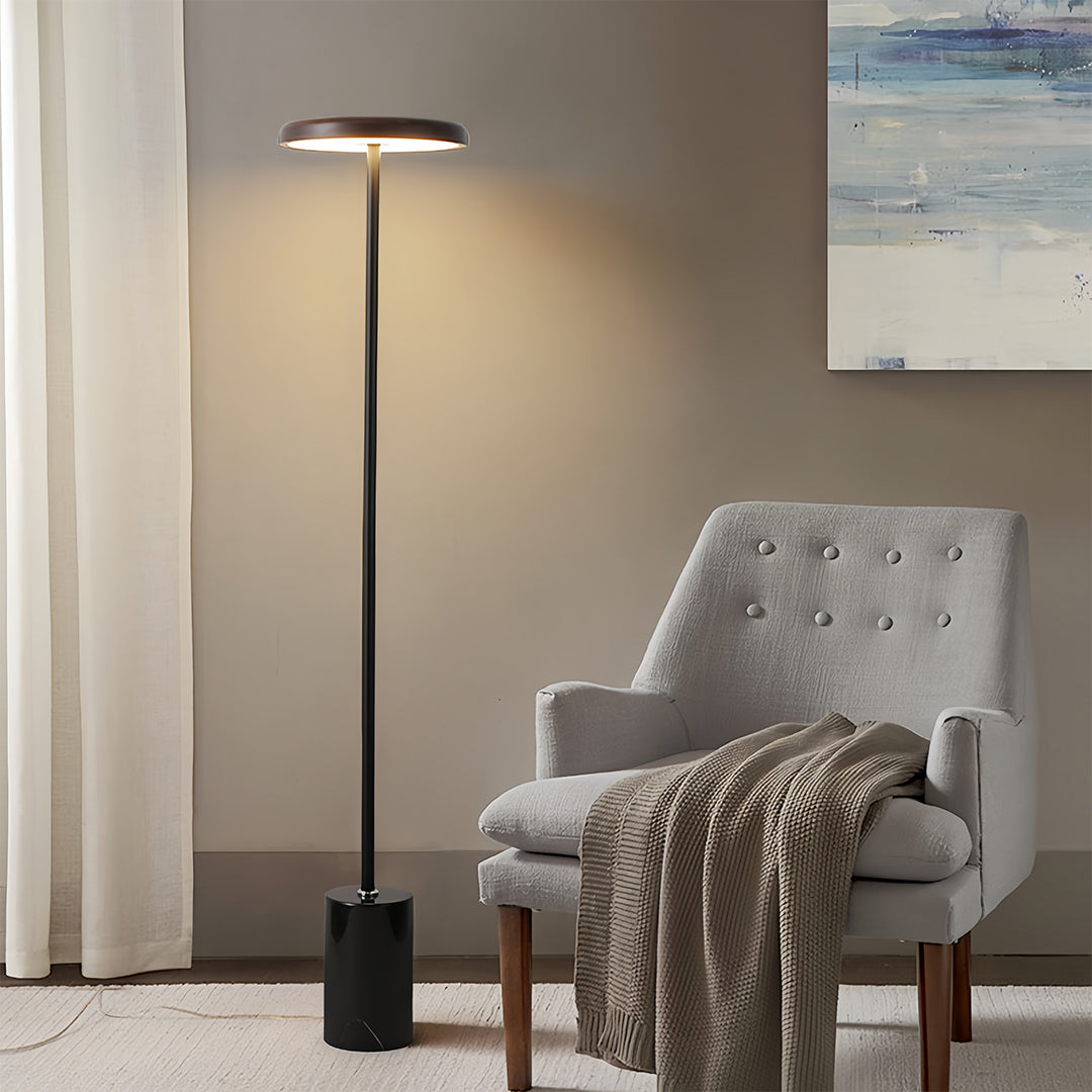 Sleek White Minimalist LED Dimmable Floor Lamp for Living Room Decor