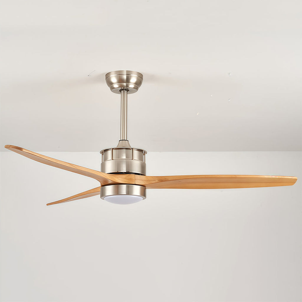 Sleek Modern White Ceiling Fan with LED Light & Remote for Living Room