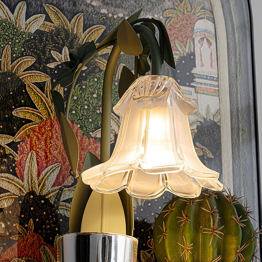 Elegant Fireless Melt Table Lamp with Scented Flower Design for Bedroom