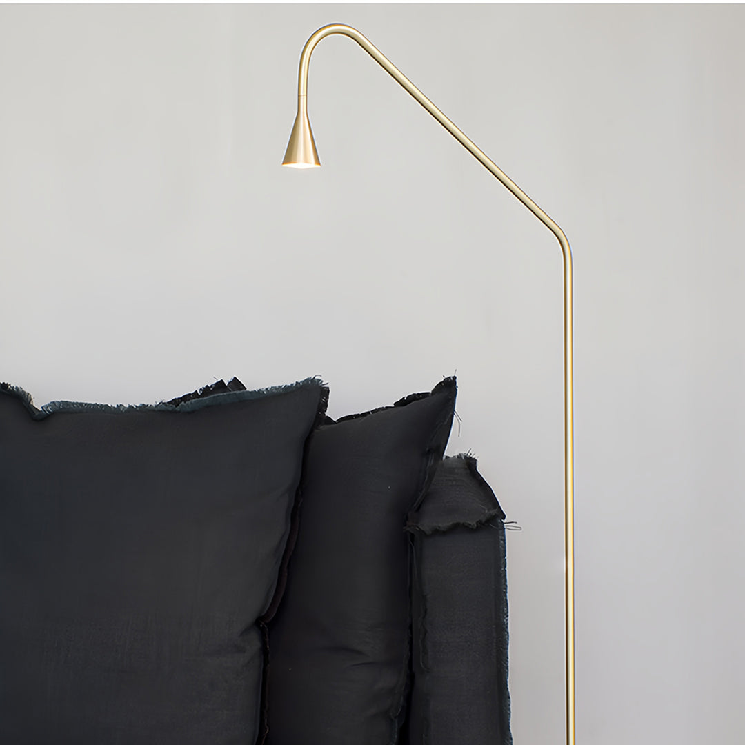 Elegant Black and Gold LED Floor Lamps for Modern Reading Spaces