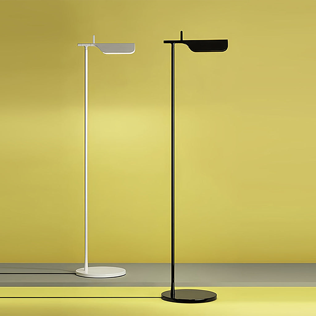 Modern Dimmable LED Floor Lamp in Elegant White for Living Room Decor