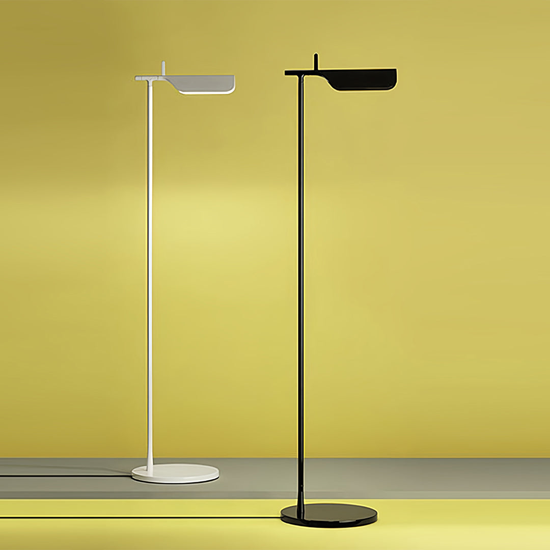 Modern Dimmable LED Floor Lamp in Elegant White for Living Room Decor