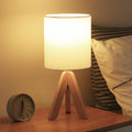 15-Inch Wood Modern Tripod Table Lamp for Stylish Living Room Decor