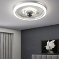 Sleek White Round LED Ceiling Fan Light with Remote for Contemporary Rooms