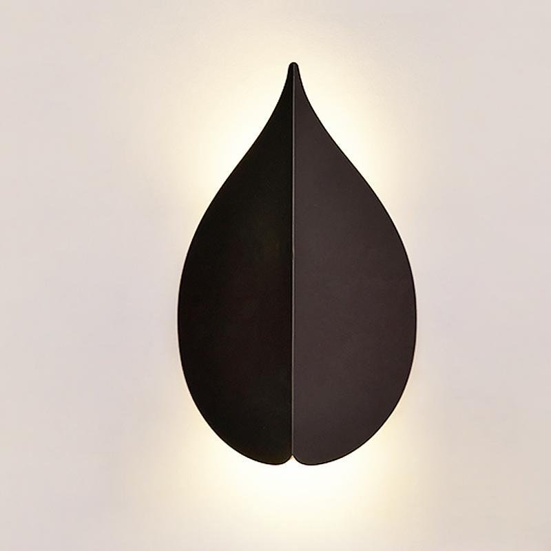 Elegant Warm White Leaf-Shaped Wall Sconces for Modern Living Spaces