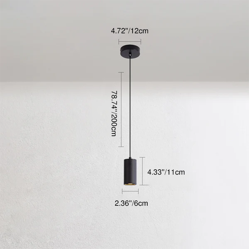Modern Black Iron Mini Pendant Light Fixture for Minimalist Living Room