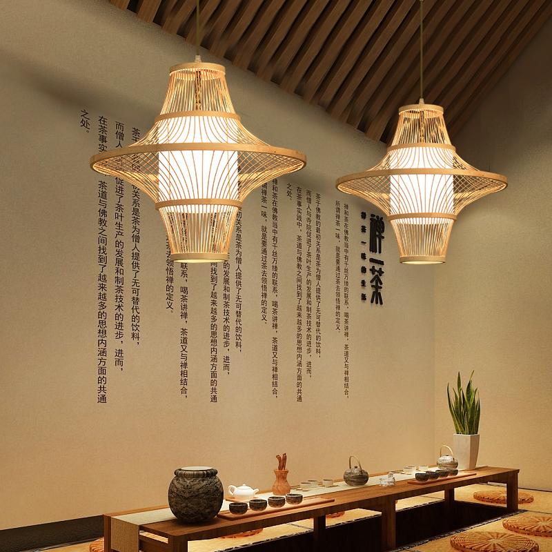 Burlywood Farmhouse Bamboo Pendant Light for Rustic Kitchen Décor