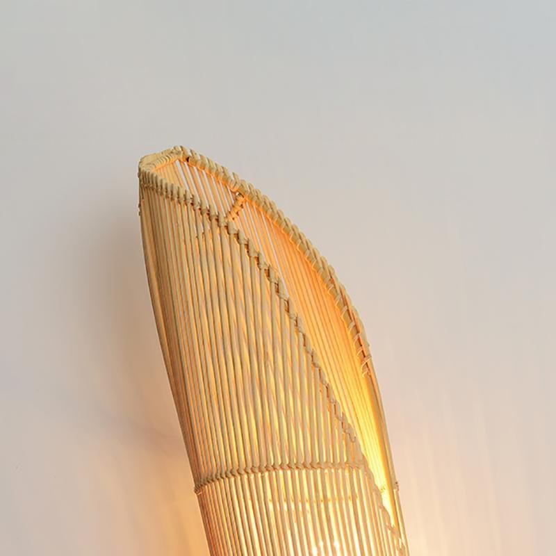 Organic Bamboo Wall Light Fixture – Eco-Friendly Design for Living Room