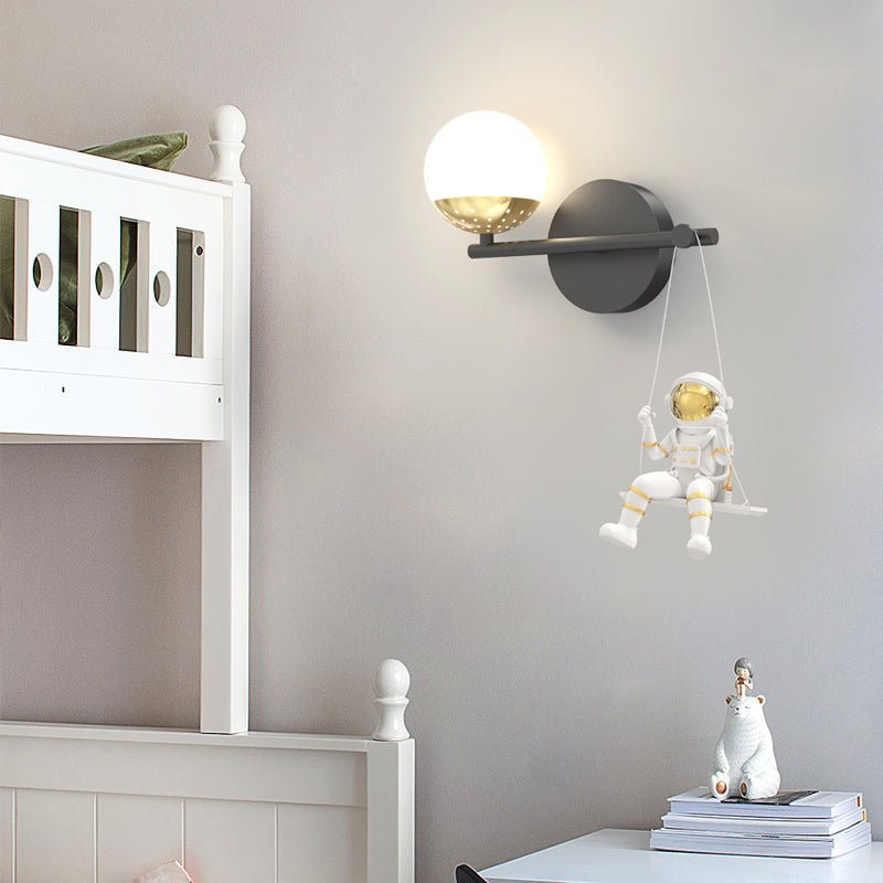 Modern Acrylic Ball Resin Astronaut Wall Light with 3-Step Dimming