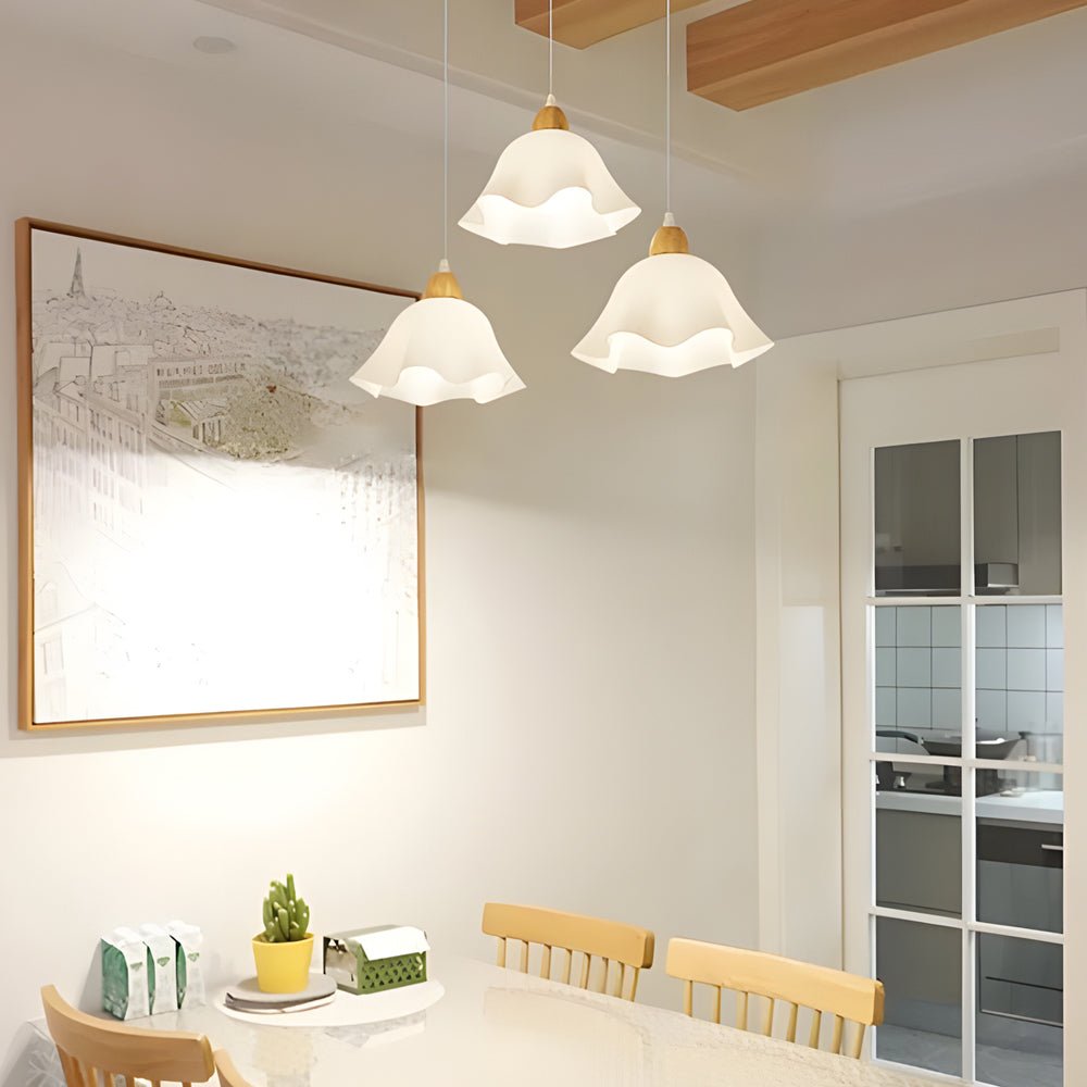 Elegant White Acrylic Floral Chandelier Pendant Light for Nordic Decor