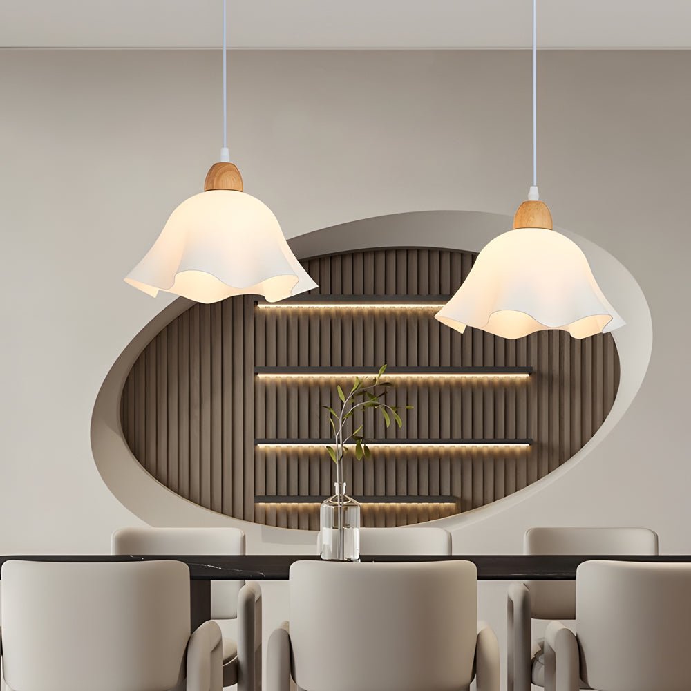 Elegant White Acrylic Floral Chandelier Pendant Light for Nordic Decor