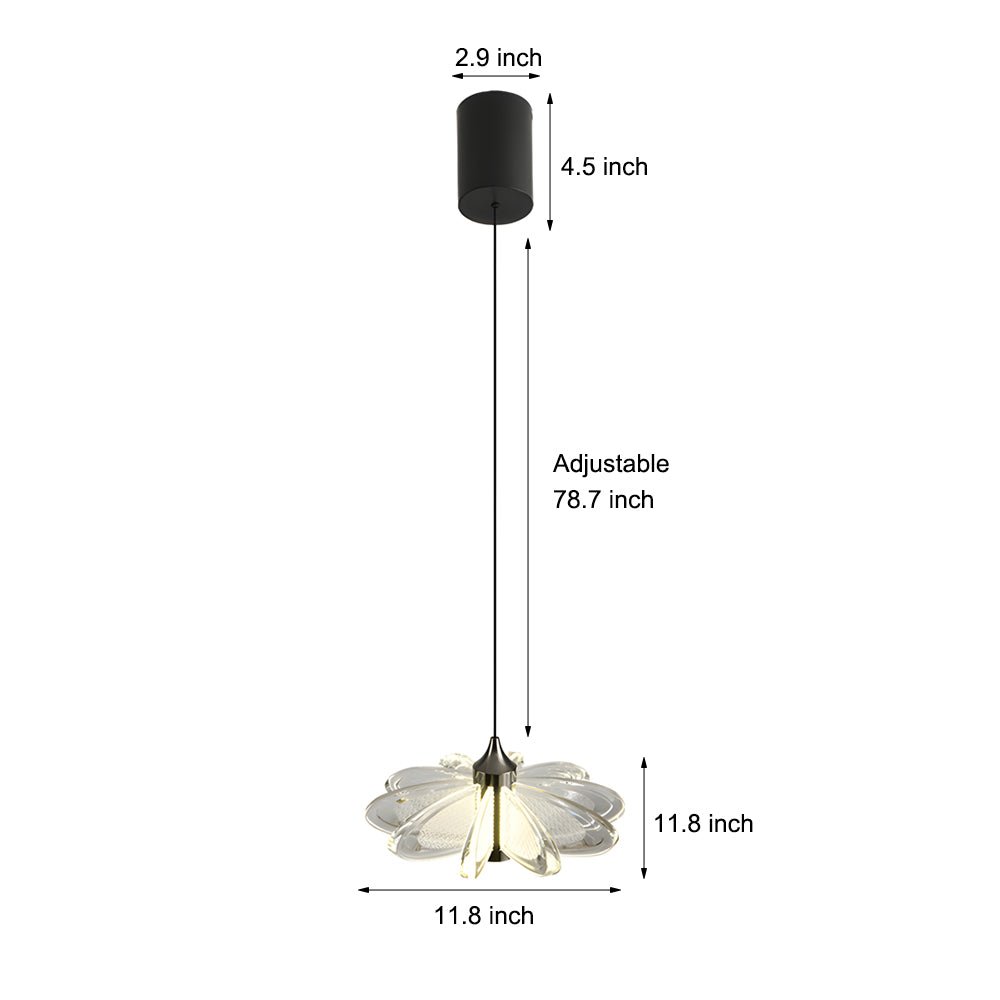 Elegant Acrylic Flower Pendant Light - Modern Luxury for Living Room