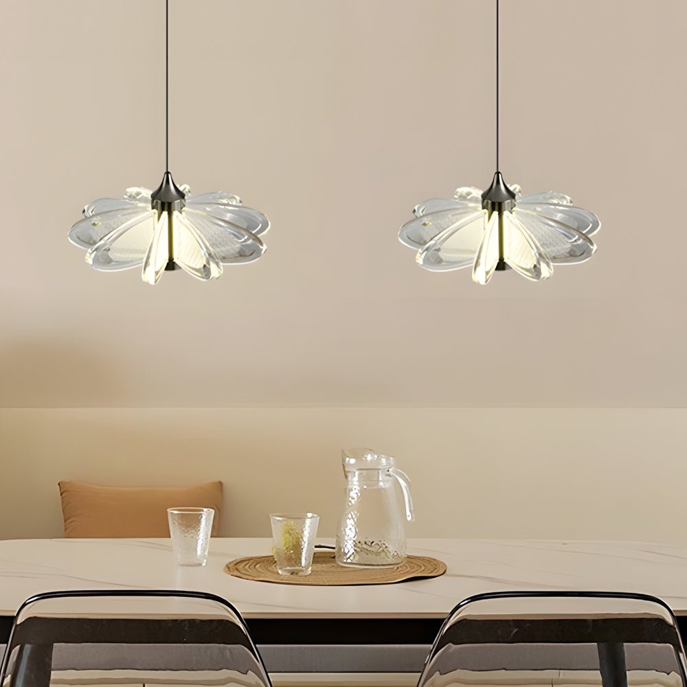 Elegant Acrylic Flower Pendant Light - Modern Luxury for Living Room