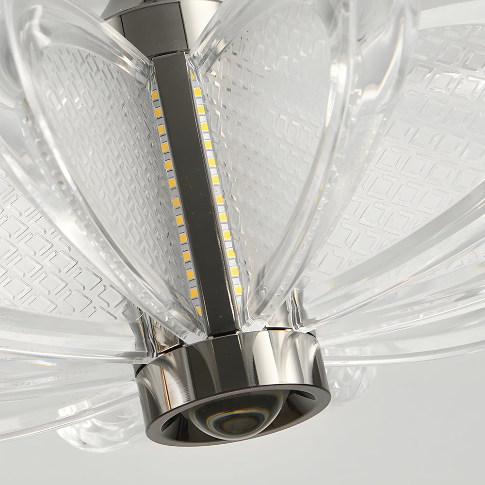 Elegant Acrylic Flower Pendant Light - Modern Luxury for Living Room