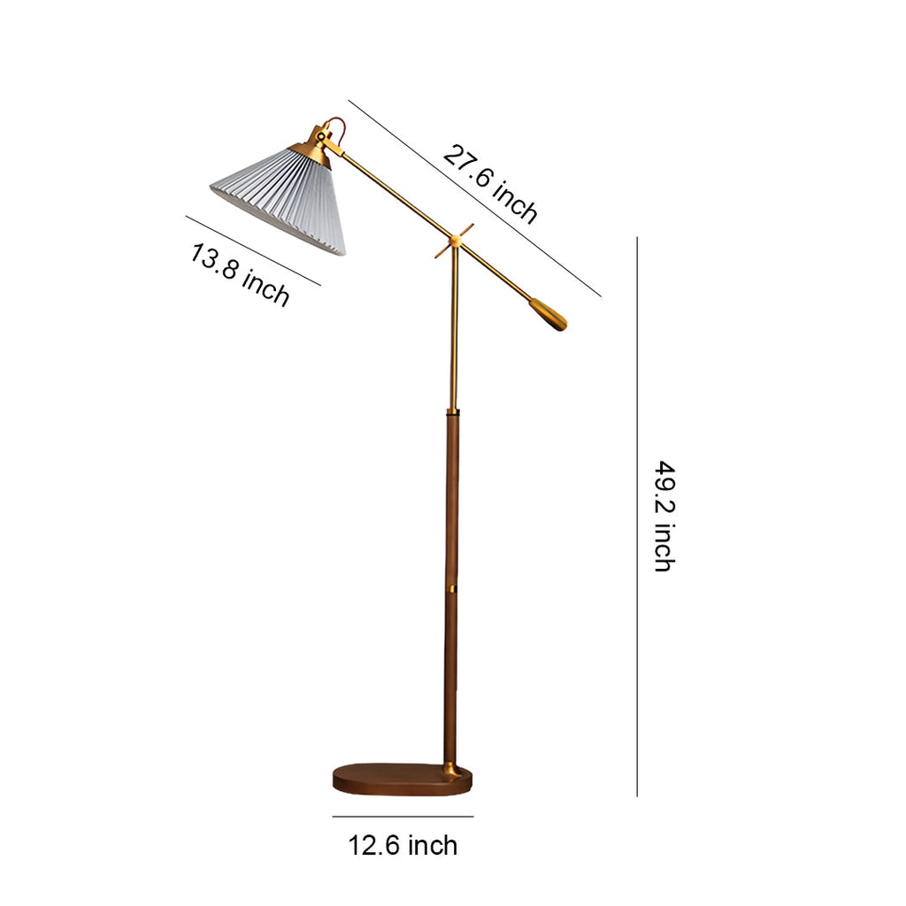 Vintage Industrial Adjustable Swing Arm Floor Lamp for Bedroom Reading