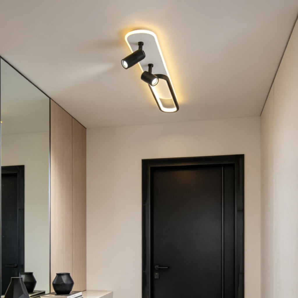 Modern Adjustable Metal LED Ceiling Spotlight for Living Room Decor