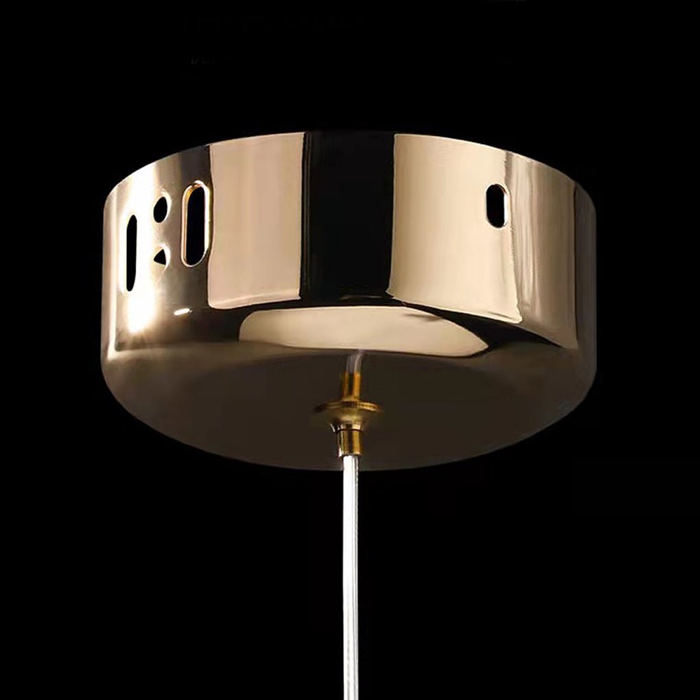 Modern Adjustable Gold Metal Ball LED Pendant Light for Nordic Decor