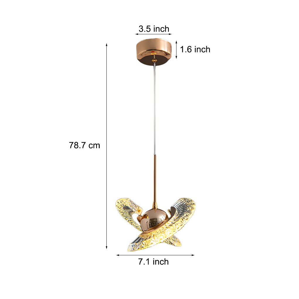 Modern Adjustable Gold Metal Ball LED Pendant Light for Nordic Decor