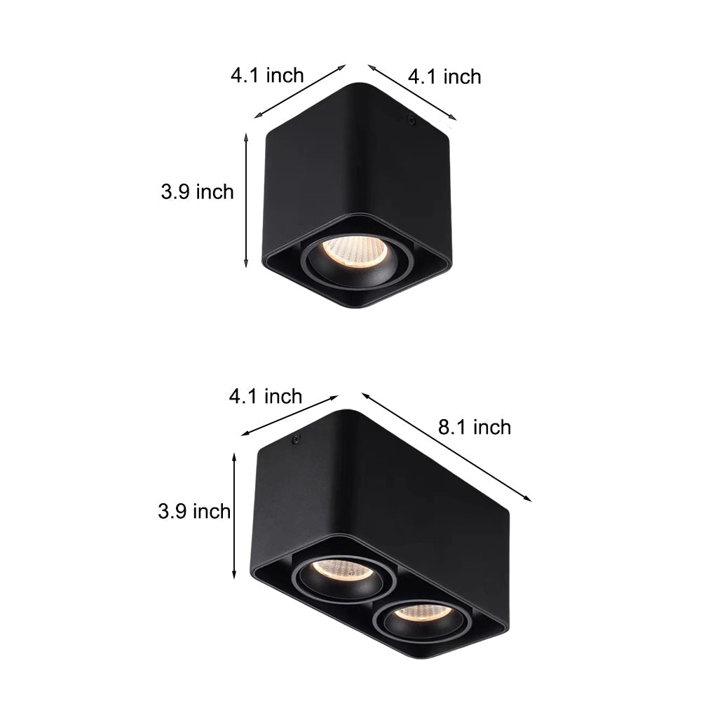 Square Surface Mounted LED Ceiling Light Fixture for Modern Interiors