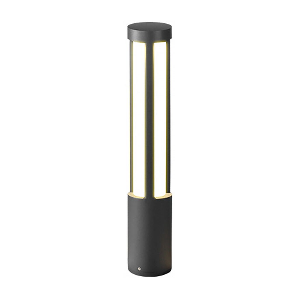 Modern Black Cylindrical LED Bollard Lights for Outdoor Landscape Lighting