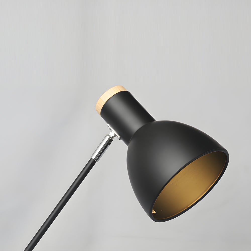 Modern Adjustable Wood & Metal Reading Desk Lamp for Home Office Space