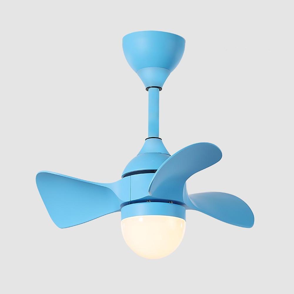 Nordic Dimmable LED Flush Mount Ceiling Fan Light - Remote Control, White